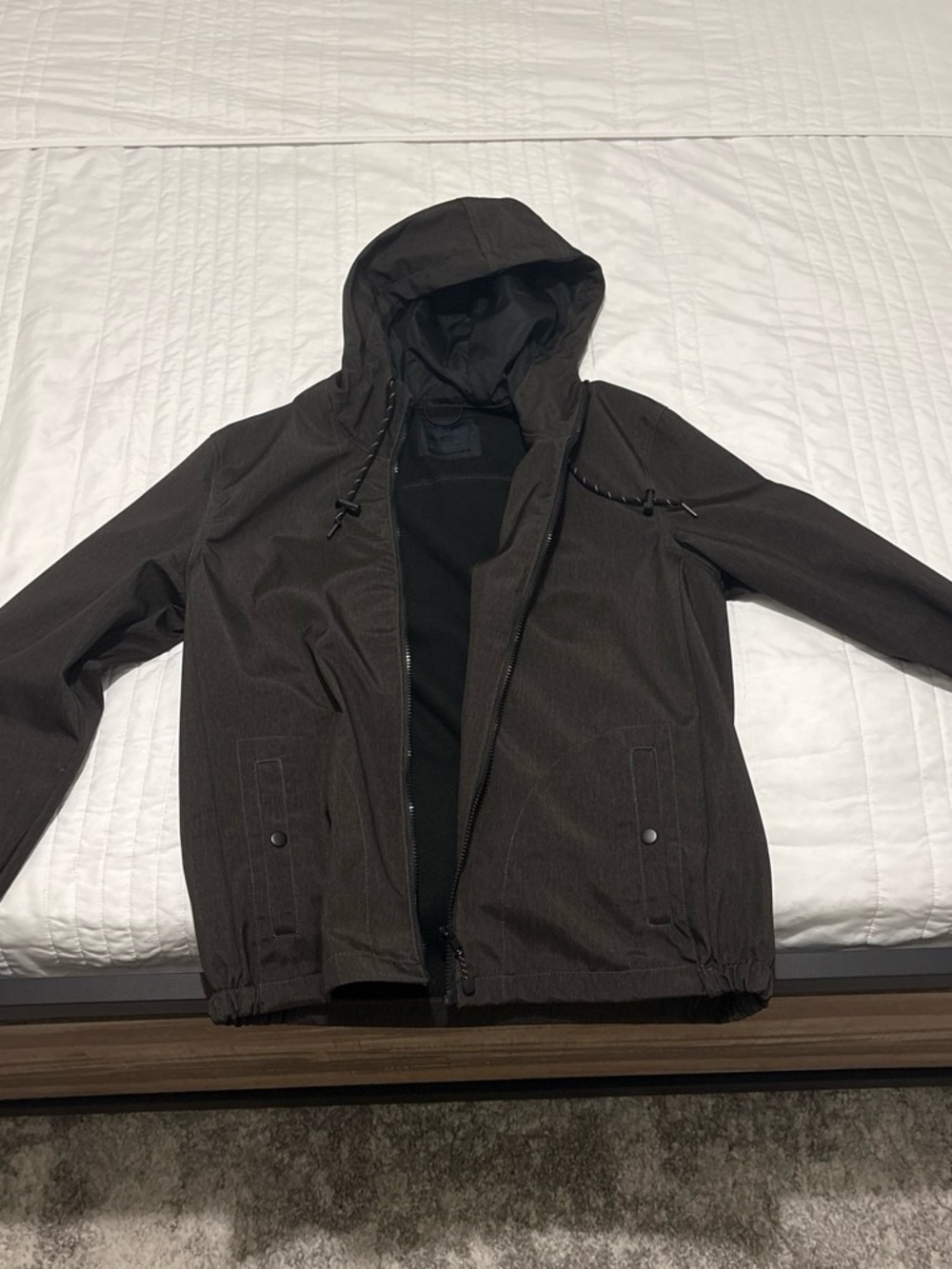 Nomad Men's Hooded Raincoat in Dark Brown